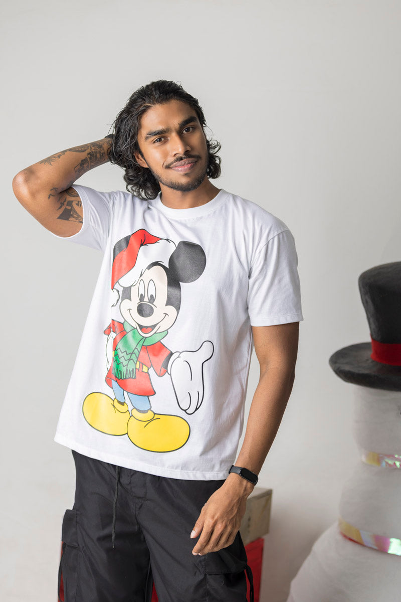 Mickey Christmas Solid Tee