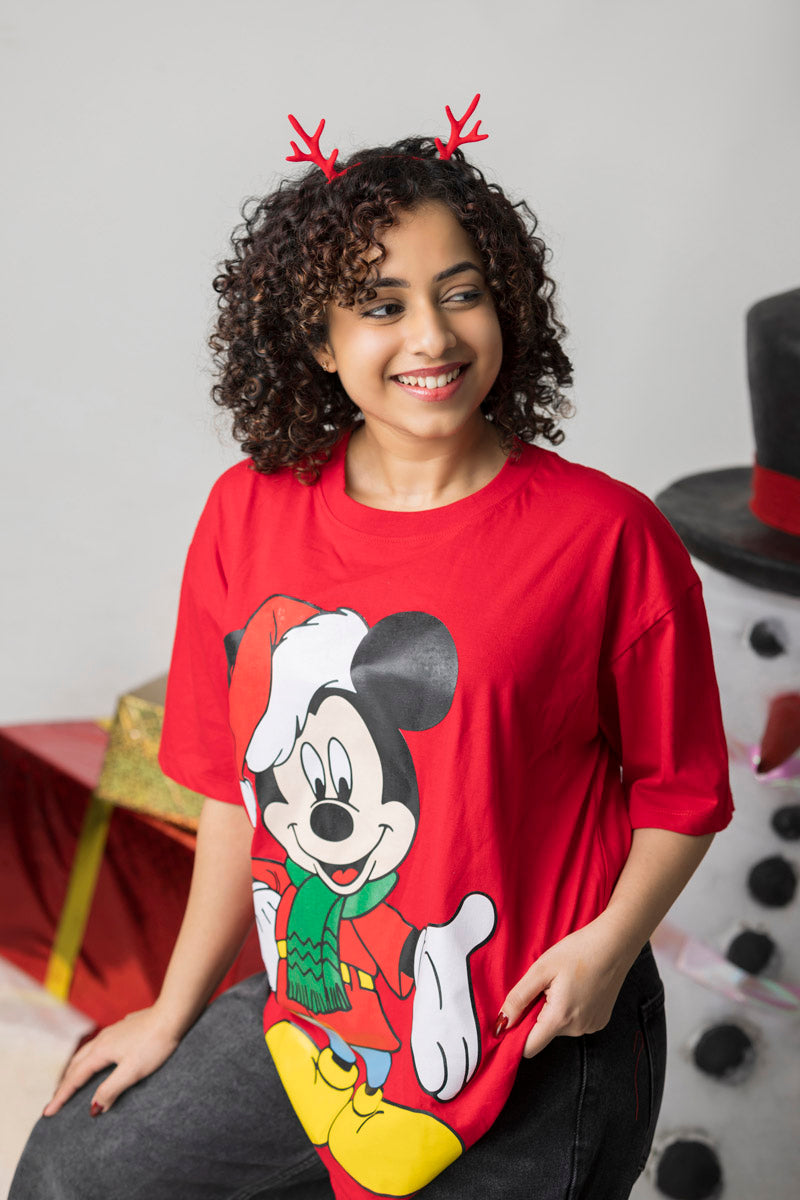 Mickey Christmas Solid Tee