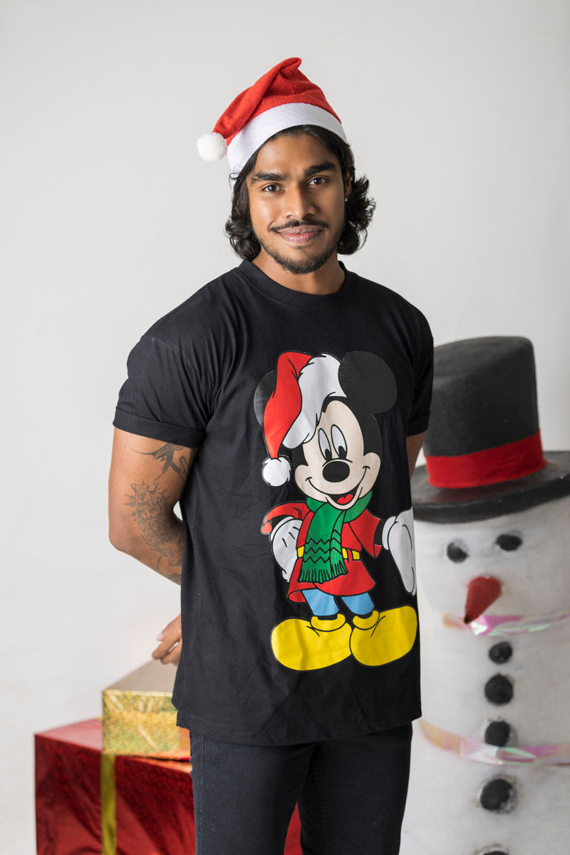 Mickey Christmas Solid Tee