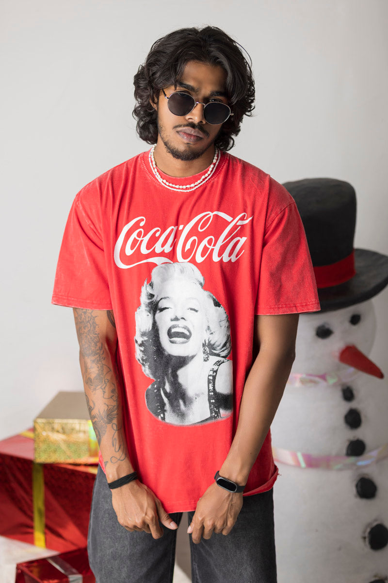 Marilyn Monroe Coca-cola Acid-washed Tee