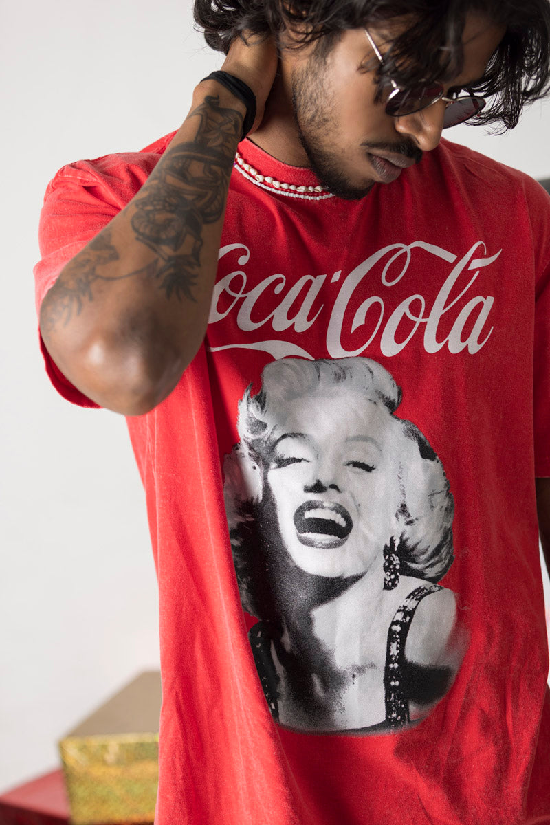 Marilyn Monroe Coca-cola Acid-washed Tee