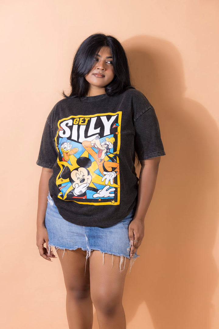 Get Silly Acid Washed +Size Tee