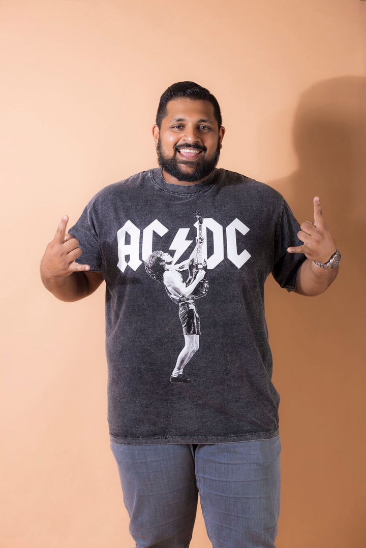 ACDC Acid Washed 3XL Tee