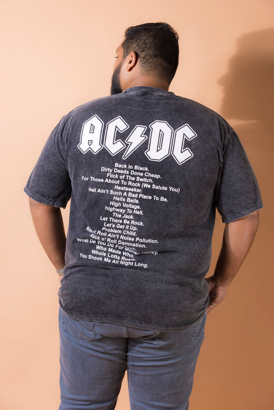 ACDC Acid Washed 3XL Tee