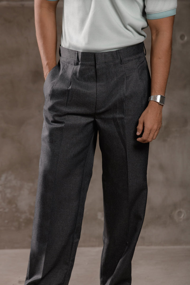 Men's baggy pants with pleats