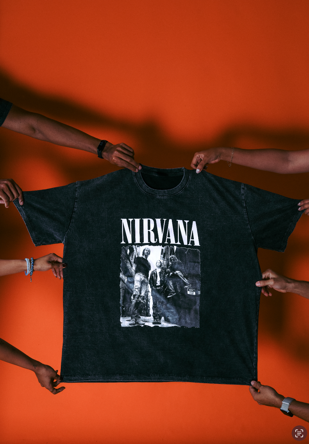 Nirvana Acid Wash Plus Size Tee