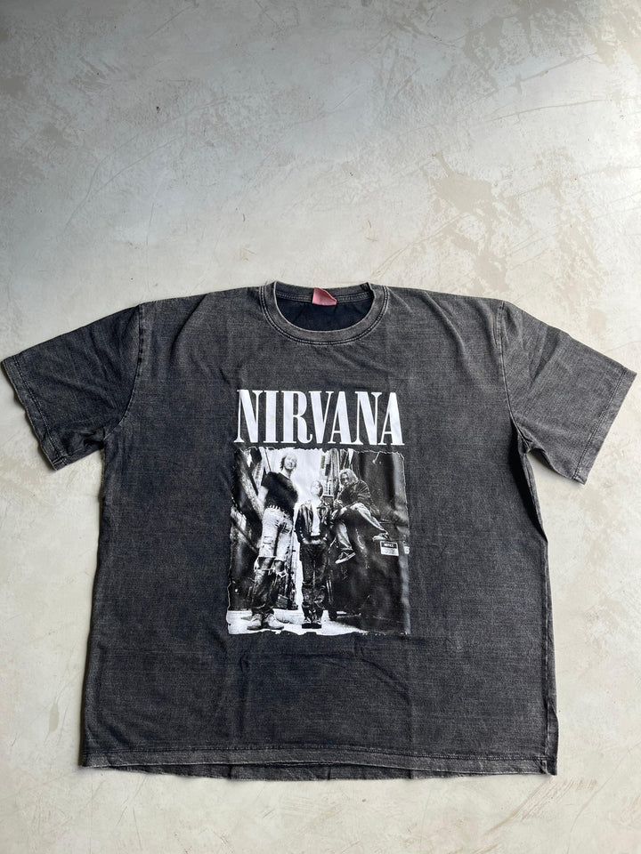 Nirvana Plus Size Acid Washed Tee